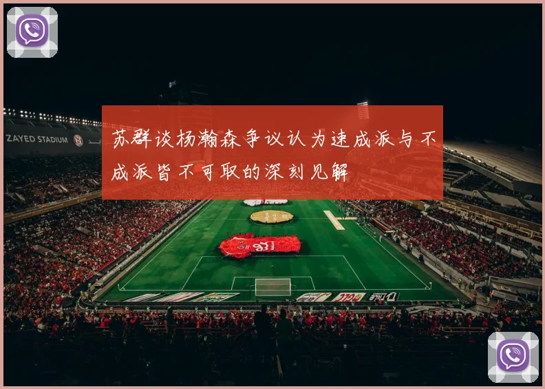 苏群谈杨瀚森争议认为速成派与不成派皆不可取的深刻见解